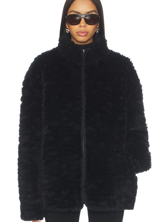 SKIMS Jackets & Blazers - NWT Faux Fur Zip Up Mock Neck Jacket SKIMS (Sold Out) M